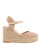 Damenplattformen im Espadrilles-Stil Goldene