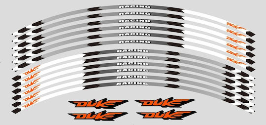 Selbstklebender Ktm Duke Gürtel Grau Weiß Orange Schwarz