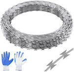 Vevor Wire Fencing Razor Wire Galvanized Silver 15m