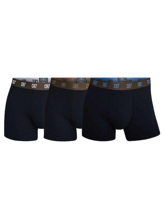 Cr7 Underwear Herren Boxershorts Black 3Packung