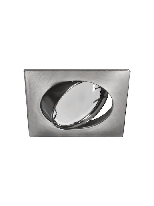 Struhm Platz Metallisch Einbau Spot mit Fassung GU5.3 Silber 1Stück