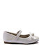 Kids Ballerinas with Hoop & Loop Closure White