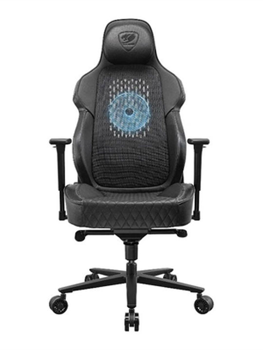 Cougar NxSys Aero Black Καρέκλα Gaming Δερματίνης με Ρυθμιζόμενα Μπράτσα και RGB Φωτισμό Μαύρη