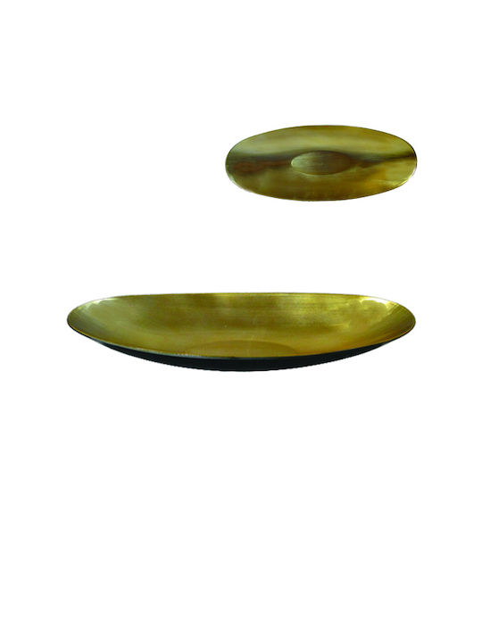 Gold Plastic Plate 30x 17x 3,5 cm 00001648 Includes 2 pcs
