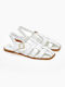 Flat Sandals Braided Straps White