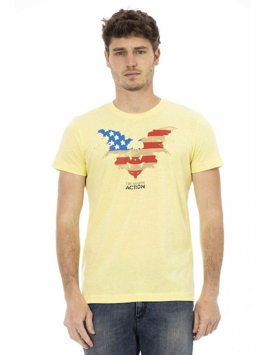 Trussardi Men's Short Sleeve T-shirt Yellow