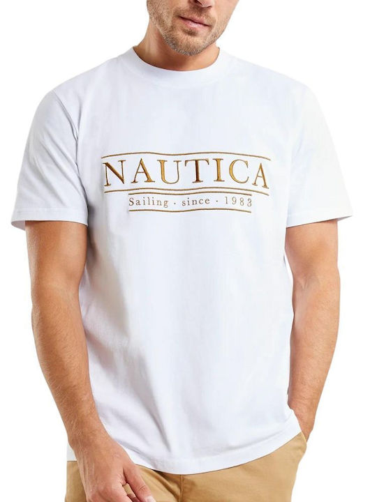 Nautica Ανδρικό T-shirt Κοντομάνικο Λευκό