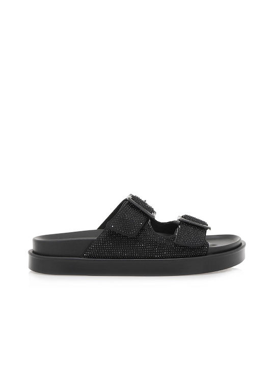 Buffalo Women's Flat Sandals in Black Color