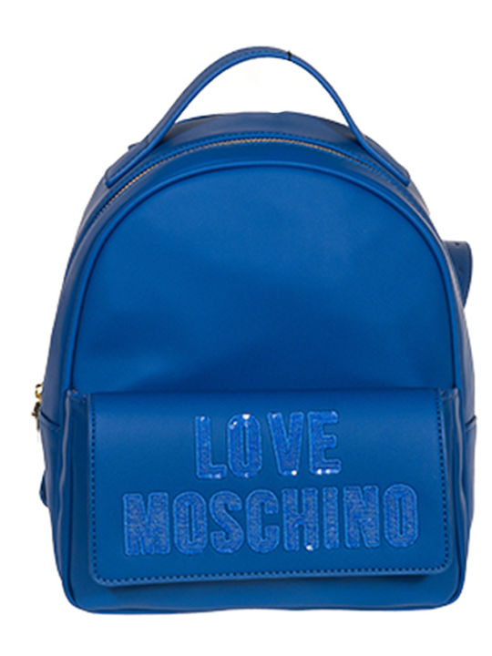 Moschino Damen Tasche Rucksack Blau