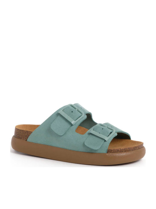 Scholl Leder Flache Sandalen für Damen in Blau ...