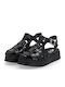 Flache Sandalen für Damen in Schwarz Farbe