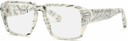 Philipp Plein Men's Acetate Prescription Eyeglass Frame White Philipp Plein Men's Acetate Prescription Eyeglass Frame White