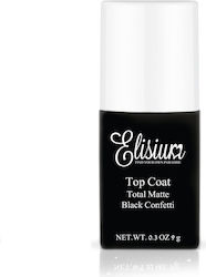 Elisium Top Coat Total Matte Matte Top Black Confetti Hybrid Varnishes 9g Elisium Top Coat Total Matte Matte Top Black Confetti Hybrid Varnishes 9g
