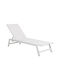 Deckchair Aluminum Rabia with Cushion White 191.5x60x89.5cm.