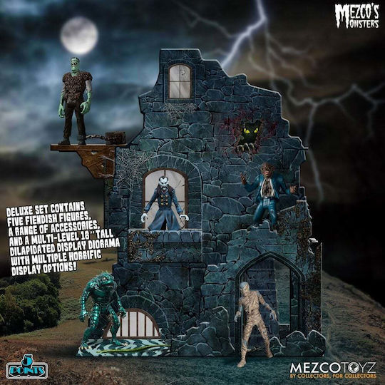 Mezco's Monsters 5 Points Action Figures Tower Fear Deluxe Set 9 Cm