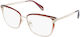 Police Metal Eyeglass Frame Cat Eye Red VPLA91 ...