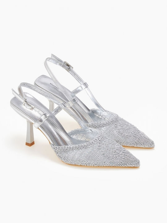 Issue Fashion Pointed Toe Silver High Heels