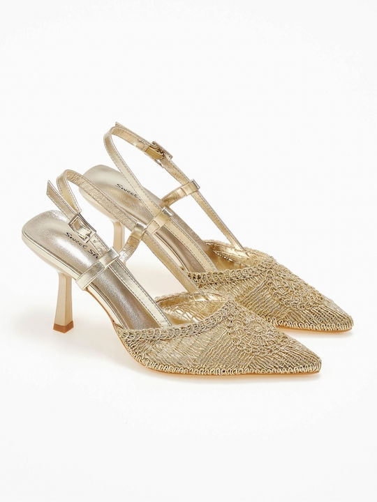 Issue Fashion Pointed Toe Gold High Heels