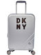 DKNY Valiză Mare De Călătorie Dură Argintie Cu 4 Roți Înălțime 78cm