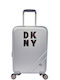 DKNY Μεσαία Βαλίτσα Ταξιδίου Σκληρή Silver με 4 Ρόδες