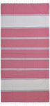 Ble Towel Pestemal Pink White White Blue Colour Stripes 90x180 100% Cotton