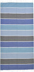 Ble Towel Pestemal Blue Blue Grey Blue Blue Blue Stripes 90x180 100% Cotton