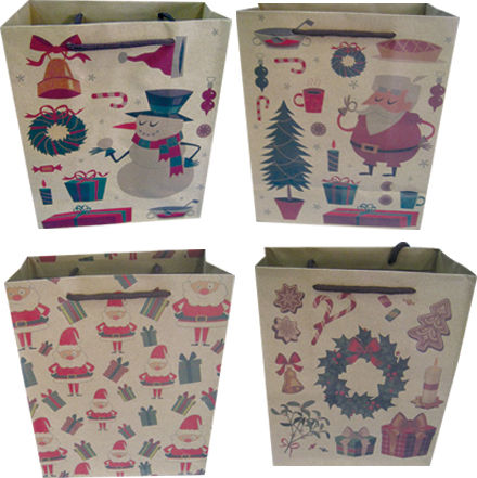 AGC AGC Paper Christmas Gift Bag 32.5x26x26cm Various Designs