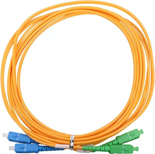 Extralink Extralink SC/APC-SC/UPC Optische Faser Kabel 10m Gelb