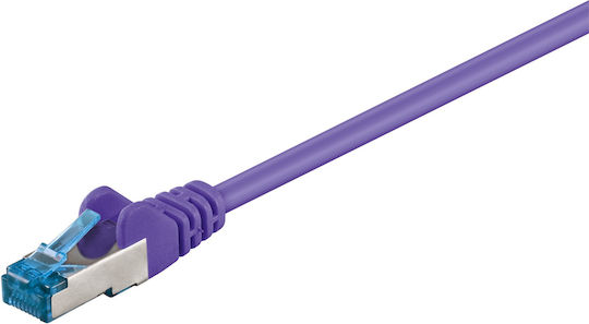 Goobay S/FTP Cat.6a (Gigabit) Мрежов Кабел Ethernet 0.5м Лилав
