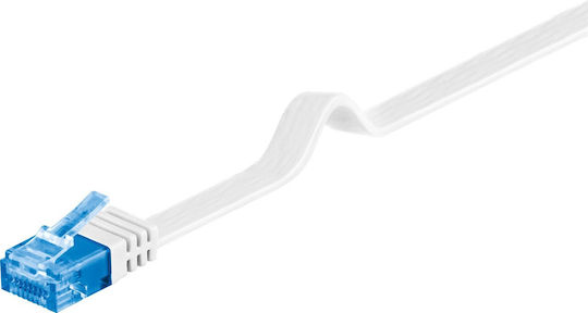 Goobay Flat U/UTP Cat.6a (Gigabit) Network Cable Ethernet 20m White