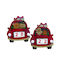 AGC Wooden Decorative Illuminated Car 14cm Includes 2 pcs