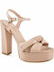 Knotted sandals on the barrette 013.1430-l Nude