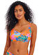 Freya Underwire Sports Bra Bikini Top with Detachable Straps Multicolour Floral