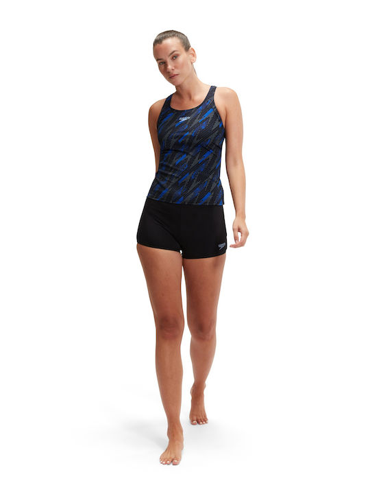 Speedo Tankini Swimsuit Hyperboom Black/Blue