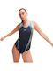 Placement Laneback Activewear Swimsuit Navy Blue