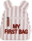 Rucksack Childhome My First Tasche Streifen Nude Terracotta