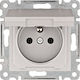 Hager Power Socket Silver 1pcs