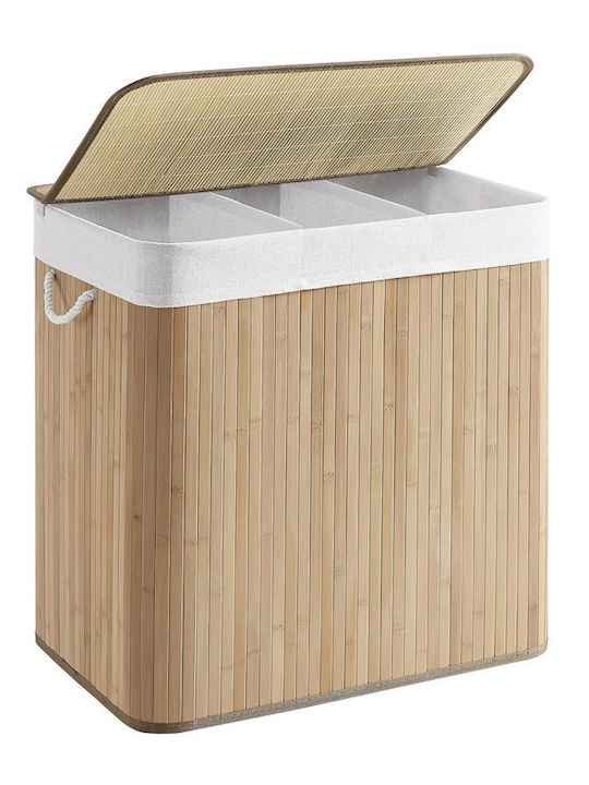 Songmics Laundry Basket Bamboo Folding 60x40x61...