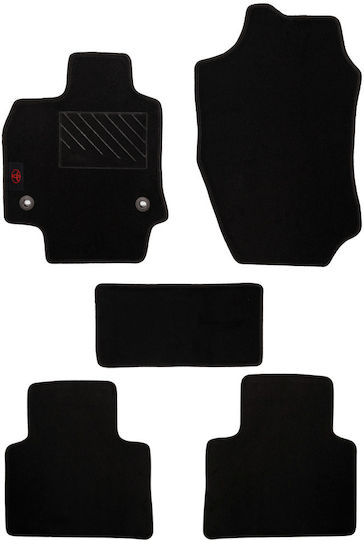 Autopataki Set of Front and Rear Mats 5pcs for Toyota RAV 4 Black