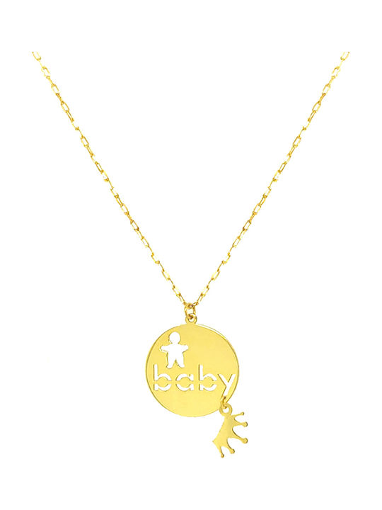 Dio Jewellery Lab Kinderhalskette Krone aus Silber