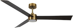 Lucci Air Deckenventilator IV 132cm mit Leuchte Braune / Goldene Lucci Air Deckenventilator IV 132cm mit Leuchte Braune / Goldene