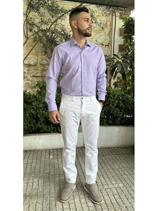 Stefan Fashion White Men's Trousers