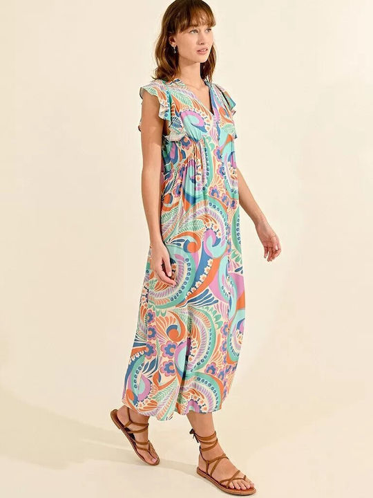 Molly Bracken Maxi Shirt Dress Dress with Ruffle