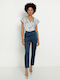 Women's Fabric Trousers Navy Blue