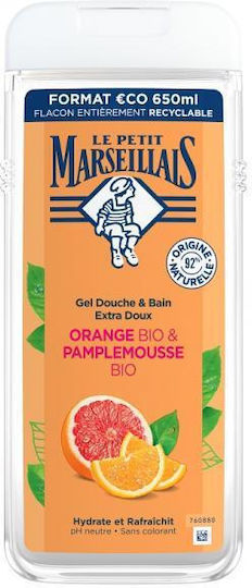 Le Petit Marseillais Organic Grapefruit Organic Orange Shower Bath Gel 650ml