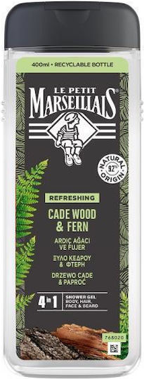 Le Petit Marseillais Nature Men 3in1 Shower Gel Cade Tree 400ml