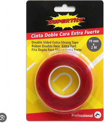 Supertite Self-adhesive Double Sided Tape Transparent Acrylic 19mm 2m
