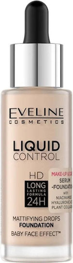 Eveline Liquid Control Hd Mov/alb 002 Soft Porcelain 32ml