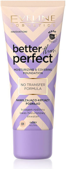 Eveline Cosmetics Better Than Perfect Moisturizing Covering Foundation 01 Ivory 30ml