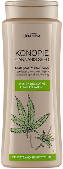 Joanna Cannabis Seed Σαμπουάν Αναδόμησης/Θρέψης & Ενυδάτωσης για Εύθραυστα Μαλλιά 400ml